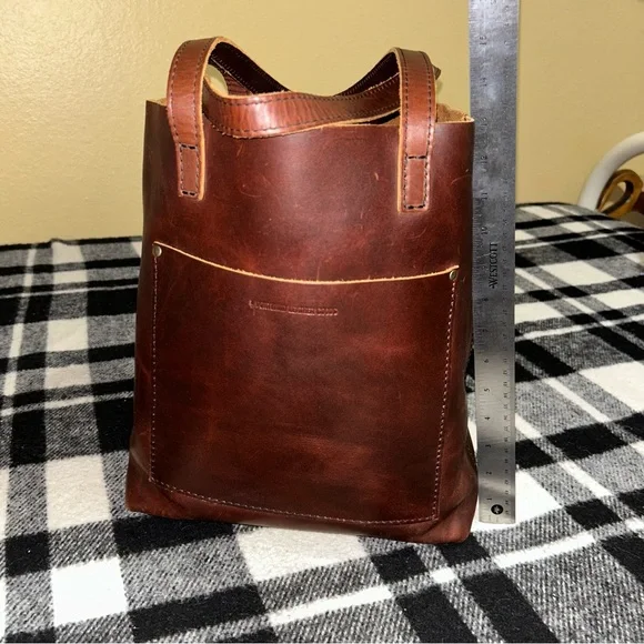 Portland Leather Goods PLG Original Crossbody Tote in Cognac - Picture 13 of 15